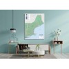 New England Physical Map - 24 x 16 inches –