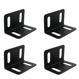 JCBIZ 4pcs L Shape Adjustable Corner Braces Black Right Angle Brackets Furniture Corner Bracket