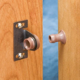 Friction Door Catch - Ideal RV Door Lock for Kitchen & Bathroom Cabinet - Durable Door Catcher to Hold Door Open Securely - Easy Installation and Safe Catch Sturdy Plastic Strike to Keep Doors Open