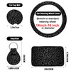 JINGSEN 15 Pieces Leopard Print Printing Car Steering Wheel Cover