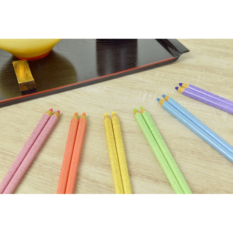 aoba Chopsticks Dishwasher Safe, Natural Wood Color Pencil Pretty Yellow
