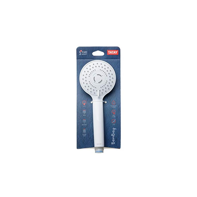 TATAY Bombay Multifunctional 3 Function Handheld Shower Head with Water