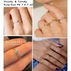 TOSGMY Birthstone Rings for Women Non Tarnish 14K Gold Plated