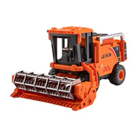 MagiDeal Combine Harvester Toys Harvester Pretend Toy Play Movable Farm Tractor Toy for Kids Simulation Mini Harvester for Kids Boys Girls Birthday Gift, Orange