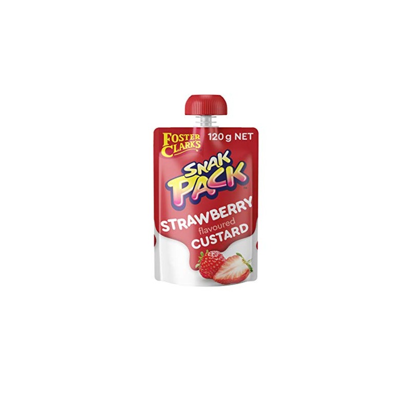 Foster Clark's Strawberry Custard Pouch Snack Pack Flavoured Custard Instant