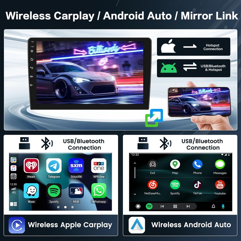 Inefala 8-Core 4+64G Android 13 Car Stereo Upgrade Radio for