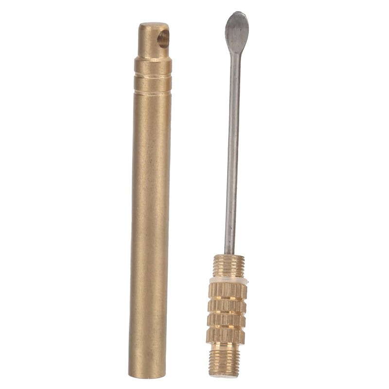 Snuff Spoon, Durable Brass Ear Pick Titanium Alloy Portable Light