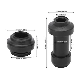 Akozon Staubschutz für Scheibenbremssattel, 10er-Set Universal-Motorrad-Scheibenbremssattel-Staubmanschette, Lang, Kurz, Gummi, Scheibenbremssattel-Staubkappe