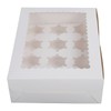6PCS Set Cupcake Container 12 Holes Cardbord Bakery Pastry Carrier