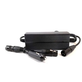 Enerpower DC-DC Car Charger 12V-24V Li-Ion to 29.4V 3A XLR-3, DC Bullet Plug for Motorhomes, Boats, Trucks etc. (XLR-3)