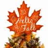 Fall Tree Topper Hello Fall Maple Leaf Tree Top Decor
