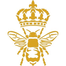 NBFU Queen Bee Animal 1 (Metallic Gold) (Set Of 2) Premium Waterproof Vinyl Decal Stickers For Laptop Phone Accessory Helmet Car Window Bumper Mug Tuber Cup Door Wall Decoration