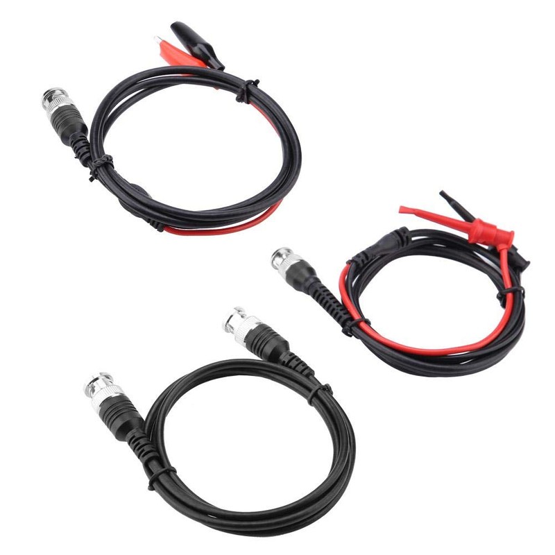 P1260 BNC to BNC Coaxial Cable Crocodile Chip Test Hook