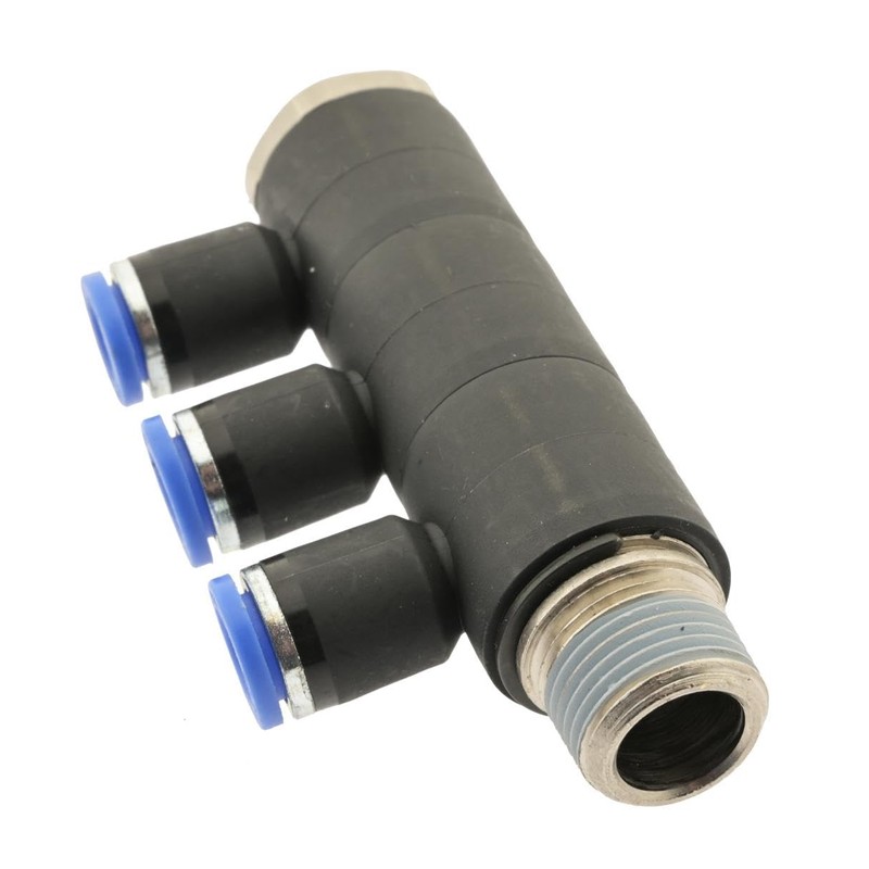 IQS 3-Way Distributor Multiple Distributor with Male Thread R 1/4