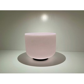 Gemstone Morganite Fusion Crystal Singing Bowl A Third Eye Chakra 8 inch with Free Suede Striker and O ring