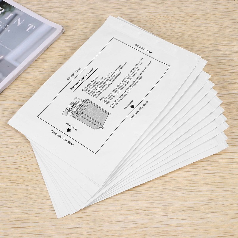 12PCS Paper Shredder Lubricant Sheets Shredder Lubricating Oil Portable Paper