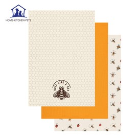 Tea towels for kitchen-Pack of 3-Cotton Linen Towels for Cooking, BBQ, and Dish Drying – Novelty Grill and Bake Towels – Perfect for Farmhouse Kitchens and Gifting