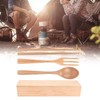 4Pcs/Set Chopsticks and Spoon Set Portable Wooden Tableware with Box