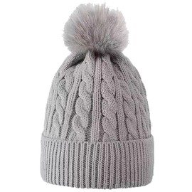 iDopick Winter Knit Beanie Hat for Men Women, Wool Knit Hat Soft Warm Beanie Cap Breathability & Elasticity Snow Cap Hat (Beige)