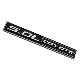 1pcs 5.0L Coyote Emblem 3D Badge V8 Engine Trunk Decal Sticker Replacement for Mustang & F150 (Chrome/Black)
