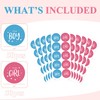 Gender Reveal Party Stickers, Team Boy or Team Girl, Pink