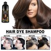 Wootapson Schwarz Haarfärbeshampoo,Natürliche Schwarze Haarfarbe Shampoo 3 In 1,Haarfarbe Shampoo