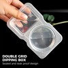 40pcs Double Compartment Condiment Container with Lids,Reusable Snack Containers,2 Compartment