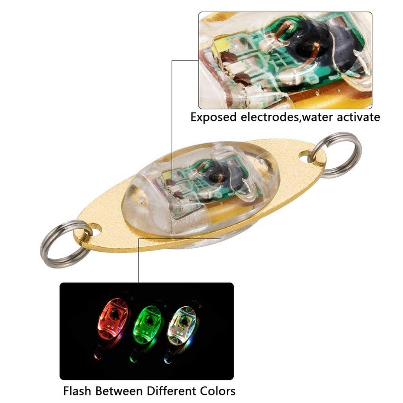 Dr.Fish LED Fishing Spoon Flasher Deep Drop Lights LED Lures