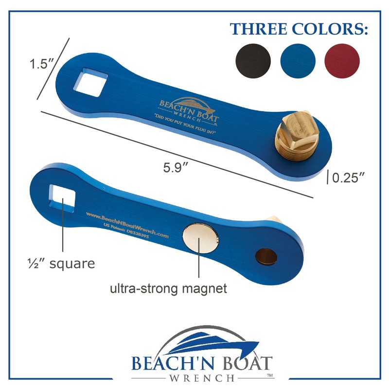Elite Engineering USA Beach’N Boat Drain Plug Wrench for 1/2