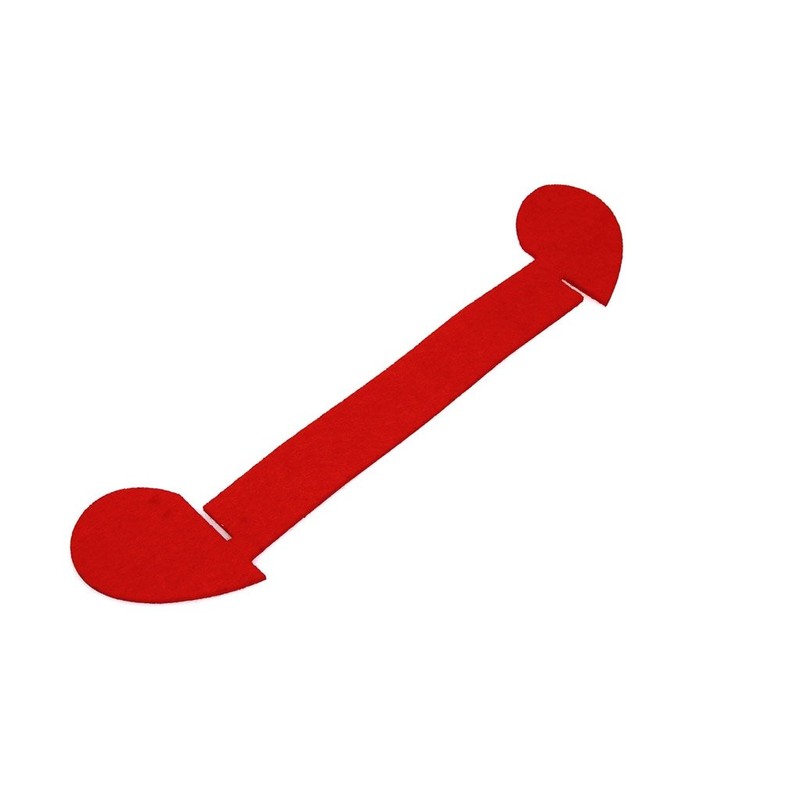 Deko und Band Felt Napkin Rings – Heart – Red