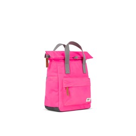 ROKA London Canfield B Small Sustainable Nylon Backpack (Neon Pink)