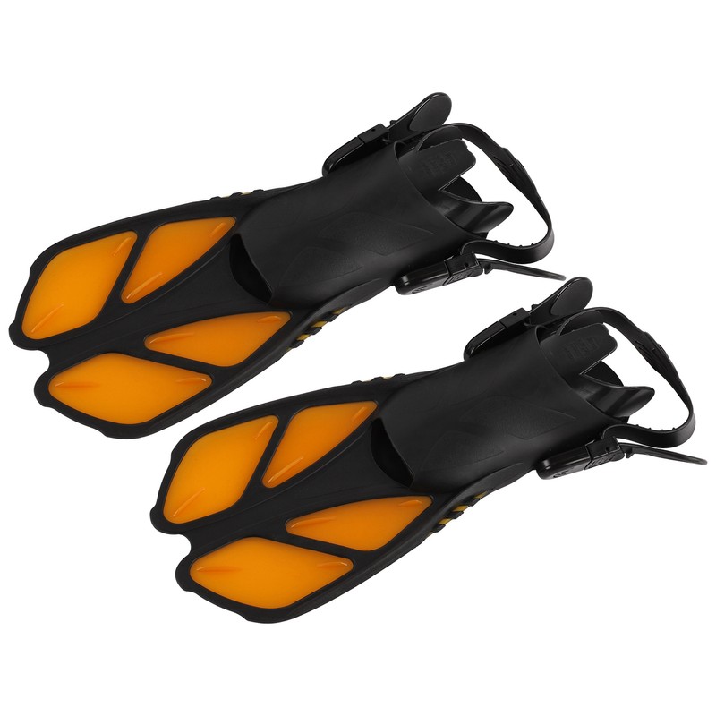 2pcs Adjustable Snorkel Fins Soft TPR Open Heel Long Diving