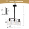 ROCUNSI 3-Light Kitchen Island Lighting, Black Pendant Light Fixture, Farmhouse