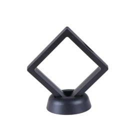 YINKE Coin Display Box Display Case Transparent PET Film with Base Display Holder Anti-oxidation Display Holder 9x9cm 1pc Set Jewelry Gift Ears Stamp Specimen AA Medallion Piercing Ring Can Badge