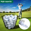10L0L Metal Golf Ball Basket with Handle, Heavy Duty Golf