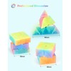 ROXENDA Speed Cube Set, 2X2 3X3 Pyramid Speed Cube Stickerless