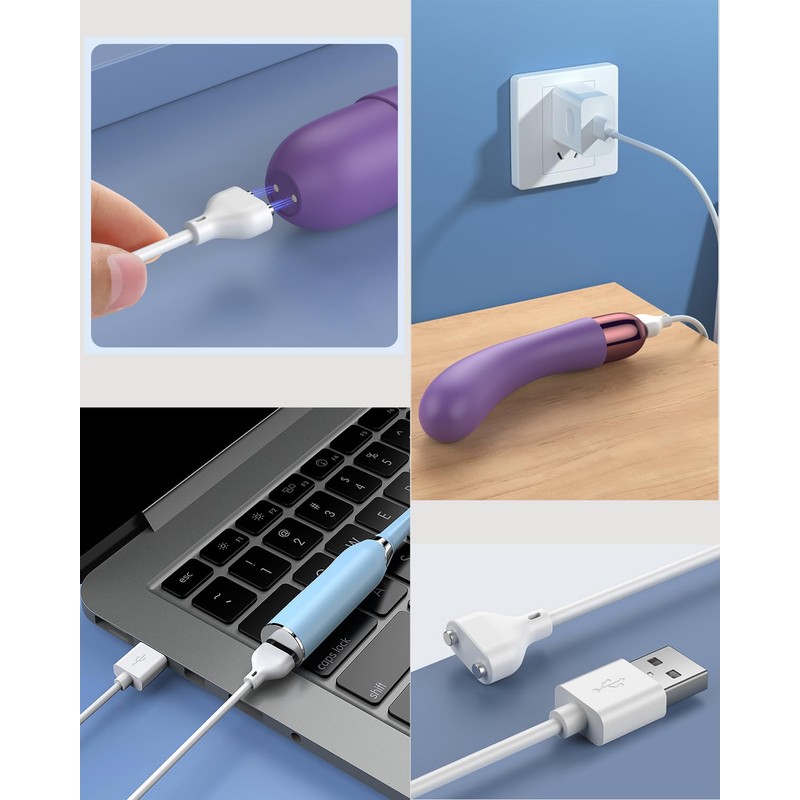 2Pack Magnetic USB DC Charger Cable Replacement Charging Cord 2.6Ft