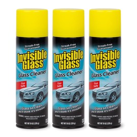 Invisible Glass 91164-3PK 19-Ounce Cleaner for Auto and Home for a Streak-Free Shine, Deep Cleaning Foaming Action, Safe for Tinted and Non-Tinted Windows, Ammonia Free Foam Glass Cleaner, Pack of 3