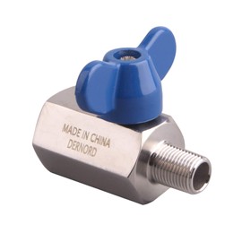 DERNORD Stainless Steel Mini Ball Valve NPT Thread (1/8" Female&Male)