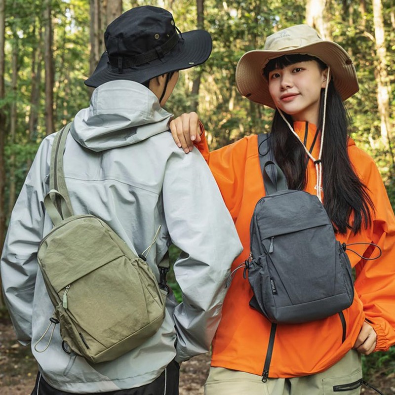 Neueins Backpack Body Bag, 2-Way Functional, Multiple Pockets, Unisex, Crossbody