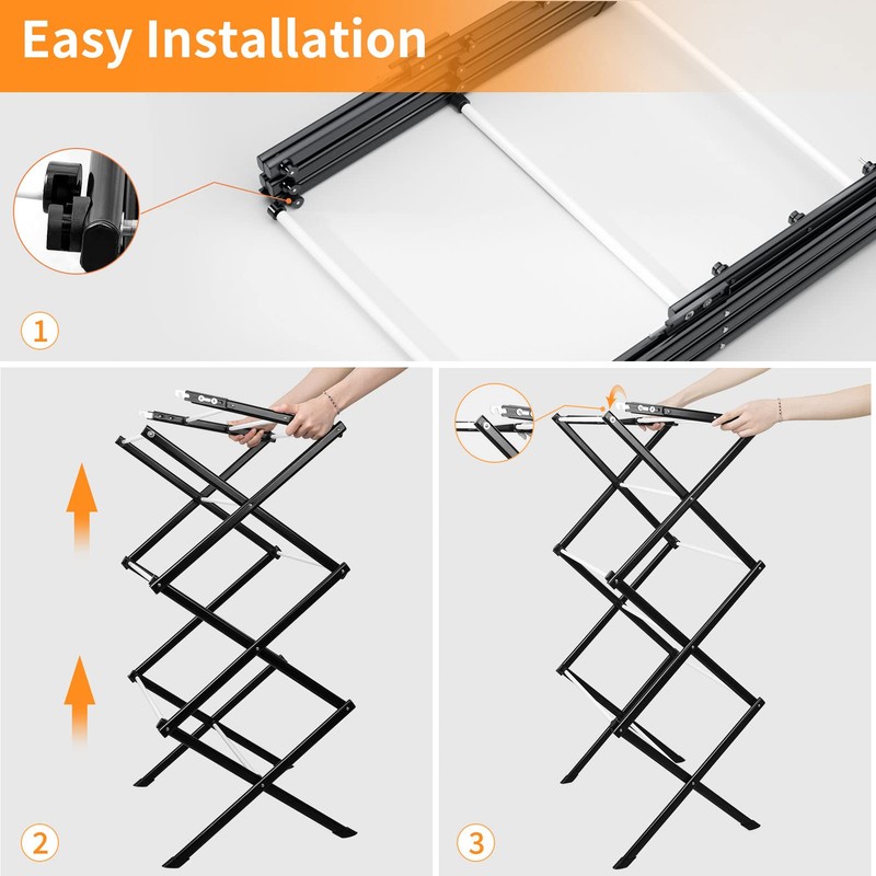 KeingGcopr Foldable Drying Rack Clothing, Clothes Drying Rack Collapsible Indoor,