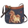 CHALA - Bandolera con correa ajustable, Horse Family - Navy,