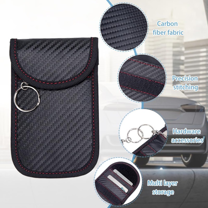 Faraday Pouch,Car Key Blocker Pouch, Keyless Blocking Key Case, RFID