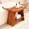 23" Teak Shower Bench Shoe Storage Bench Teak Shower Stool