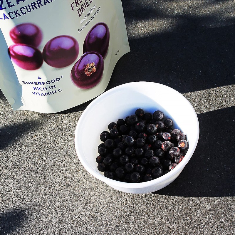 ViBERi Freeze-Dried Organic Blackcurrants 120 g | 100% NZ-Grown Superfruit