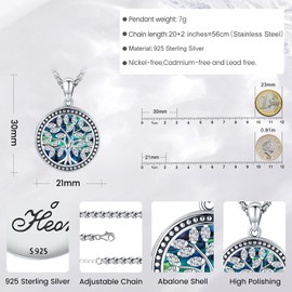 Eusense Locket for Opening Pictures Photo Lockets Chain 925 Silver Pendant Gifts for Women Mum Girls Daughter Mother's Day Father's Day, Sterling Silver, Not Applicable