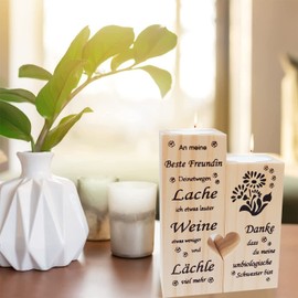 Geschenke für Freundin, Beste Freundin Geschenke, Personalisierte Kerzenständer Geschenke für Freundin, Geburtstagsgeschenk für Freundin, Freundschaft Kerzenleuchter Geschenke