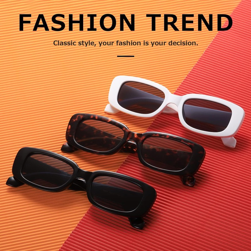 Kimorn - Gafas de sol rectangulares para mujeres y hombres,