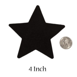 Playfully Ever After 4 Inch 15pc Stiff Felt Stars for Crafts (White)