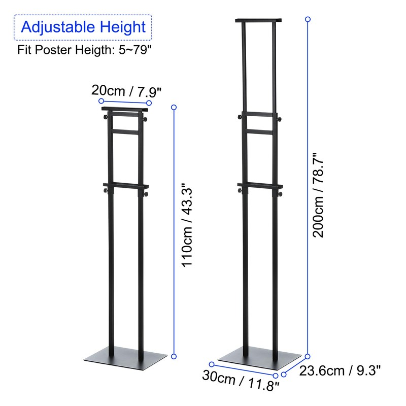 PATIKIL Up to 79" Poster Stand, Double-Sided Easel Stand with